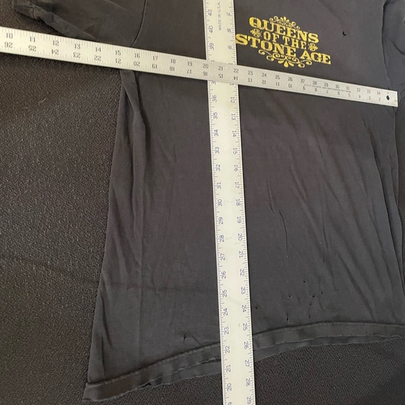 VTG Giant tag distressed black Queens of the Stone Age graphic band tee sz M - Picture 10 of 12
